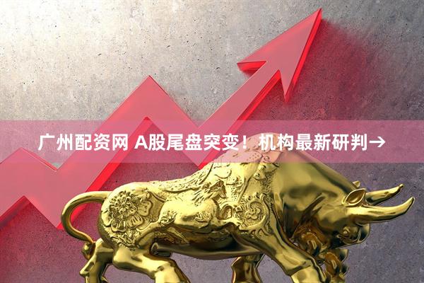广州配资网 A股尾盘突变！机构最新研判→