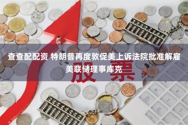 查查配配资 特朗普再度敦促美上诉法院批准解雇美联储理事库克