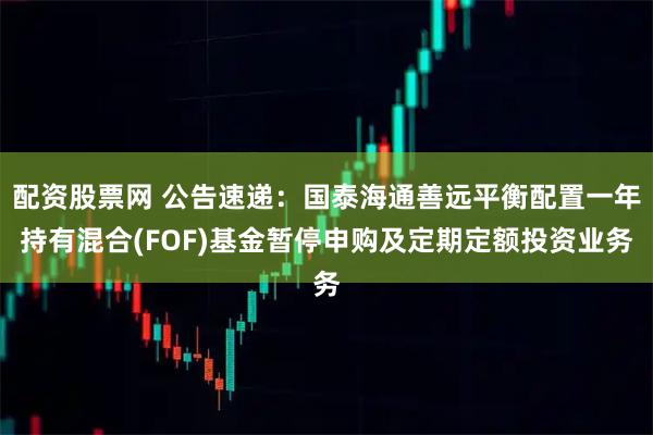 配资股票网 公告速递:国泰海通善远平衡配置一年持有混合(FOF)基金暂停申购及定期定额投资业务